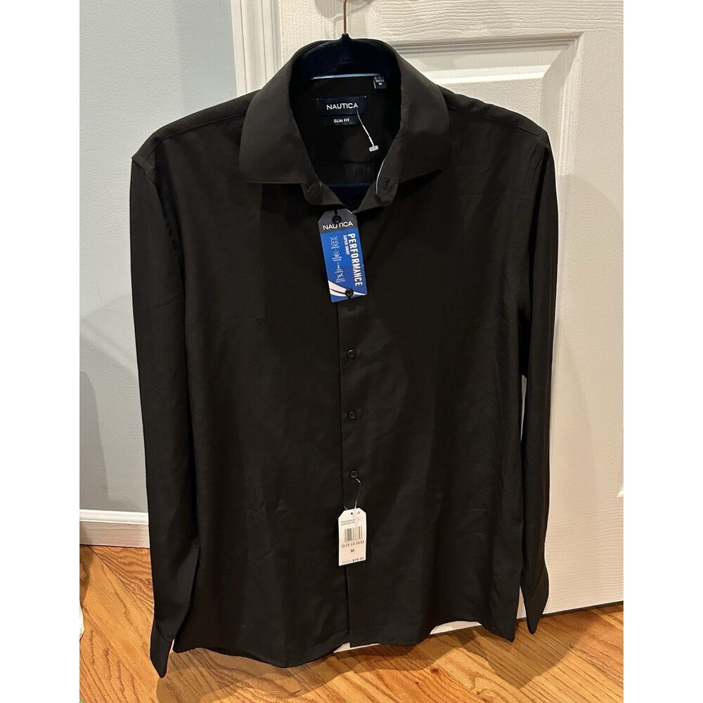 Men’s Nautica Fitted Performance Shirt Size 15-15 1/2, 32/33, NWT